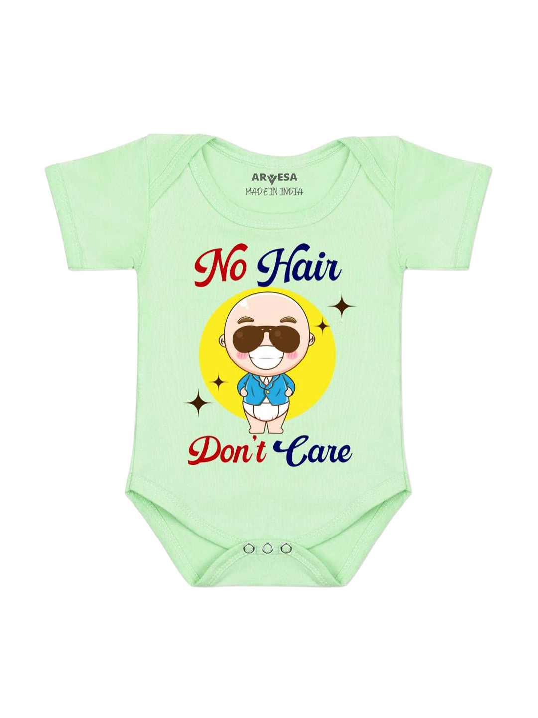 Arvesa No Hair Dont Care Printed Bodysuit
