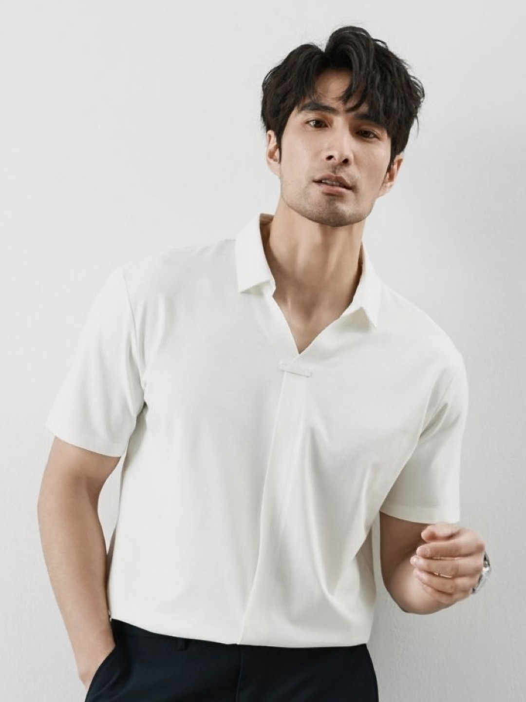 KPOP Short Sleeves Polo Collar T-shirt