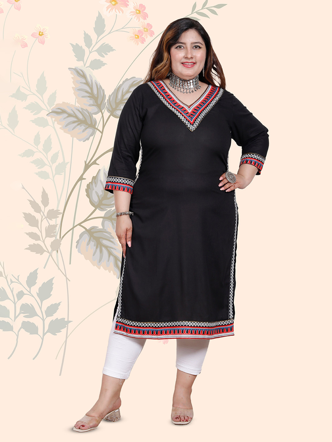 MEHKFAB Women Printed Floral Kurta