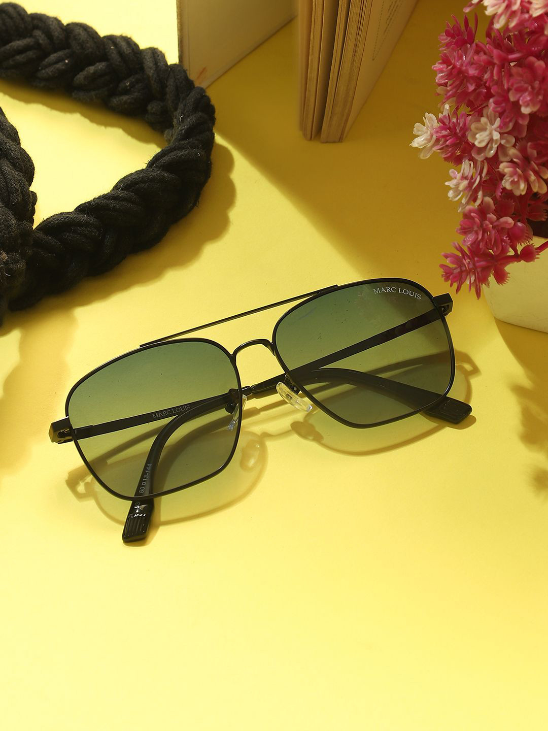 MARC LOUIS Unisex Square Sunglasses with UV Protected Lens MARC LOUIS 9226 BLACK SG