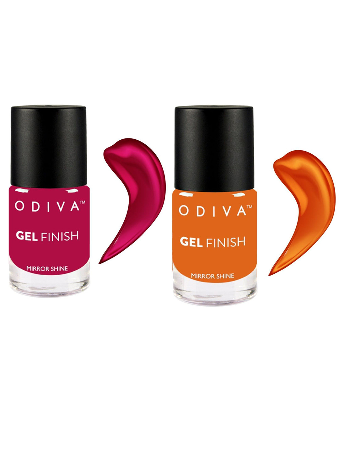 ODIVA Gel Finish Nail Polish - 11 ml - Blushing Princess, 19 - Orange Squash - 72