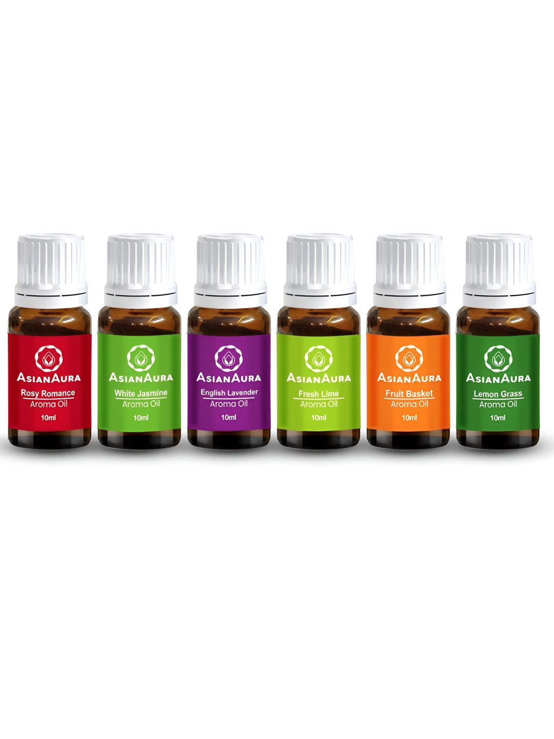 Asian Aura 6-Pcs Brown Aroma Oils10ml