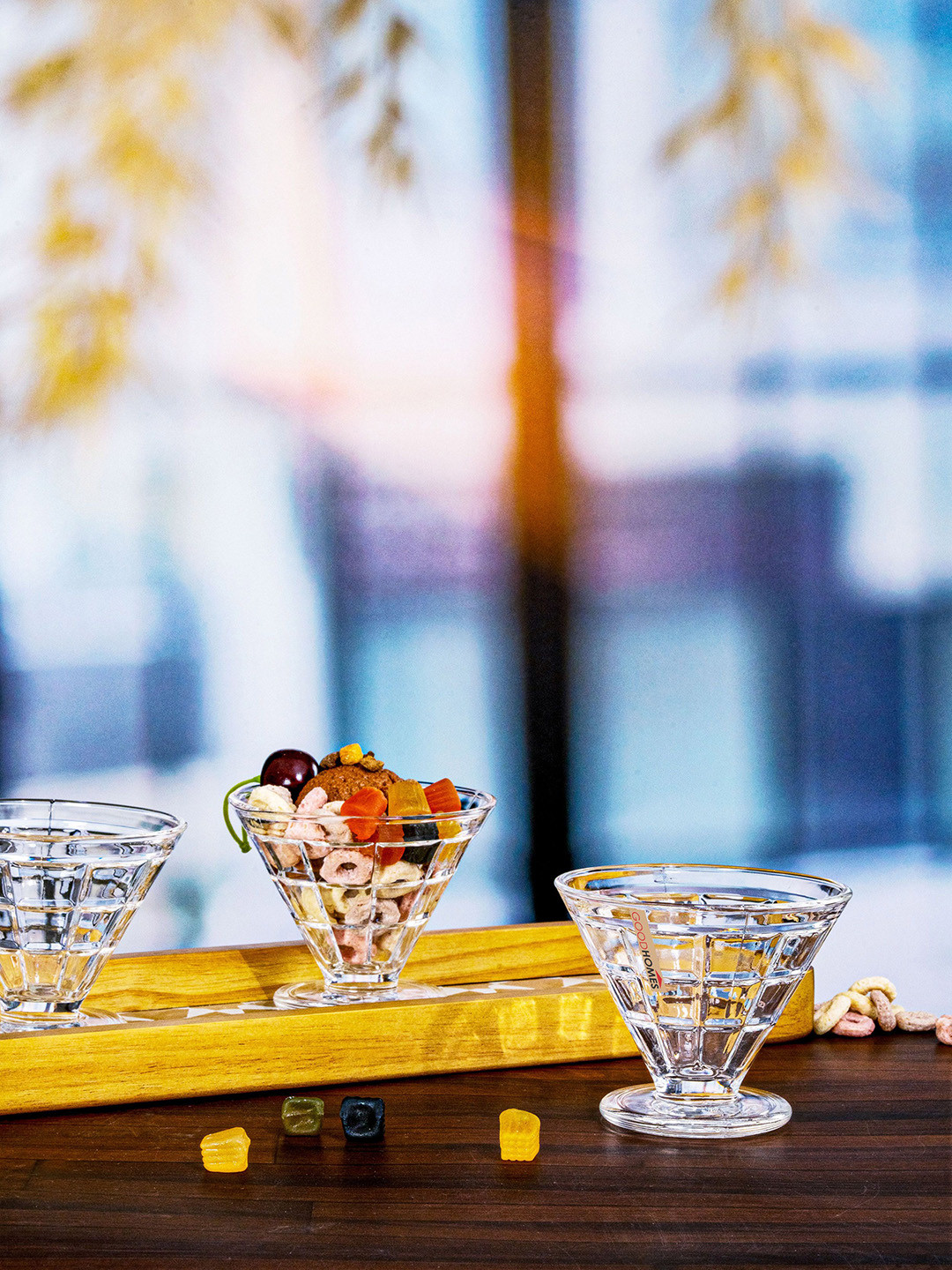 GOODHOMES Transparent 6 Pieces Glass Ice Cream Cups