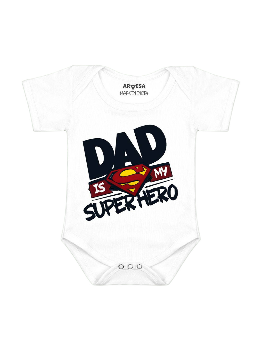 Arvesa Dad Is My Superhero Printed Bodysuit