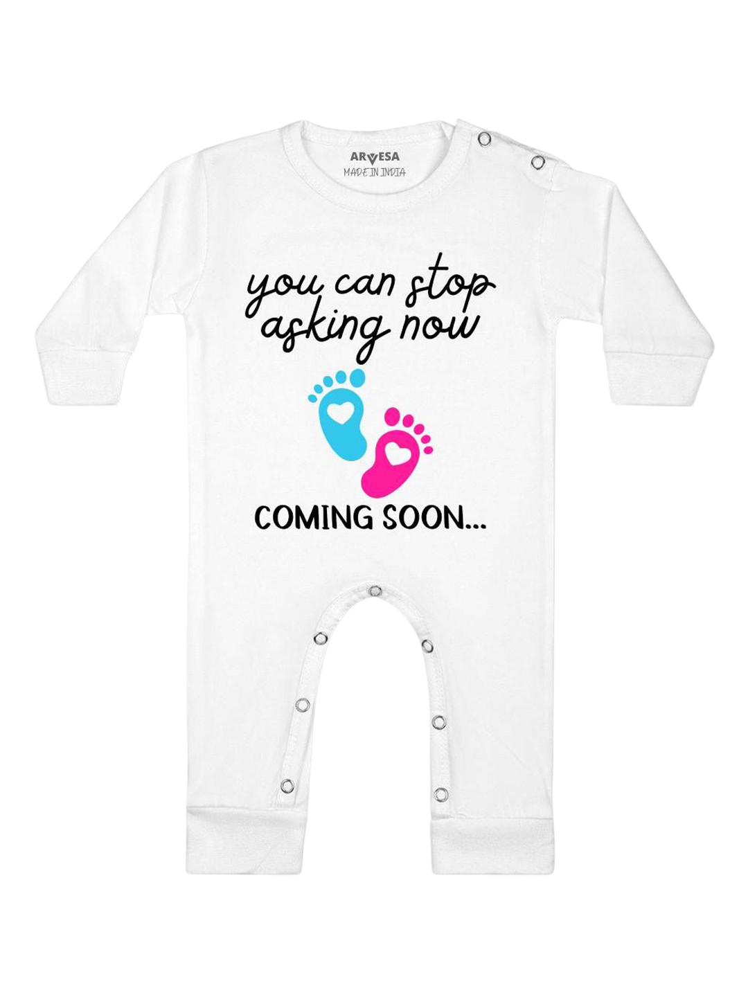 Arvesa You Can Stop Asking Now Coming Soon Printed Bodysuit