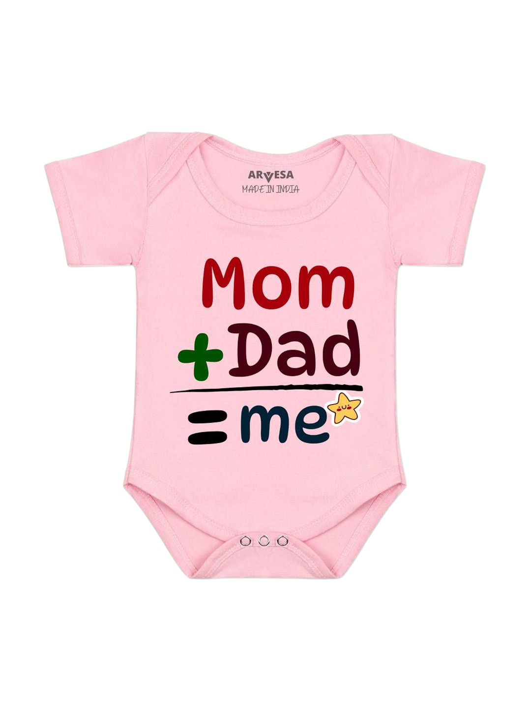 Arvesa Mom and Dad Printed Bodysuit