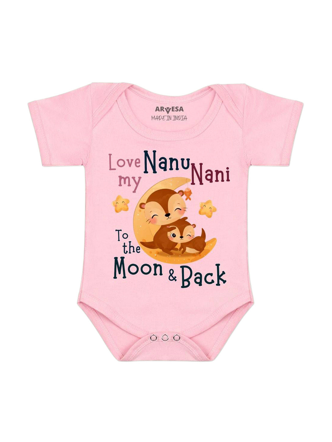 Arvesa Nanu Nani Love Moon & Back Printed Bodysuit