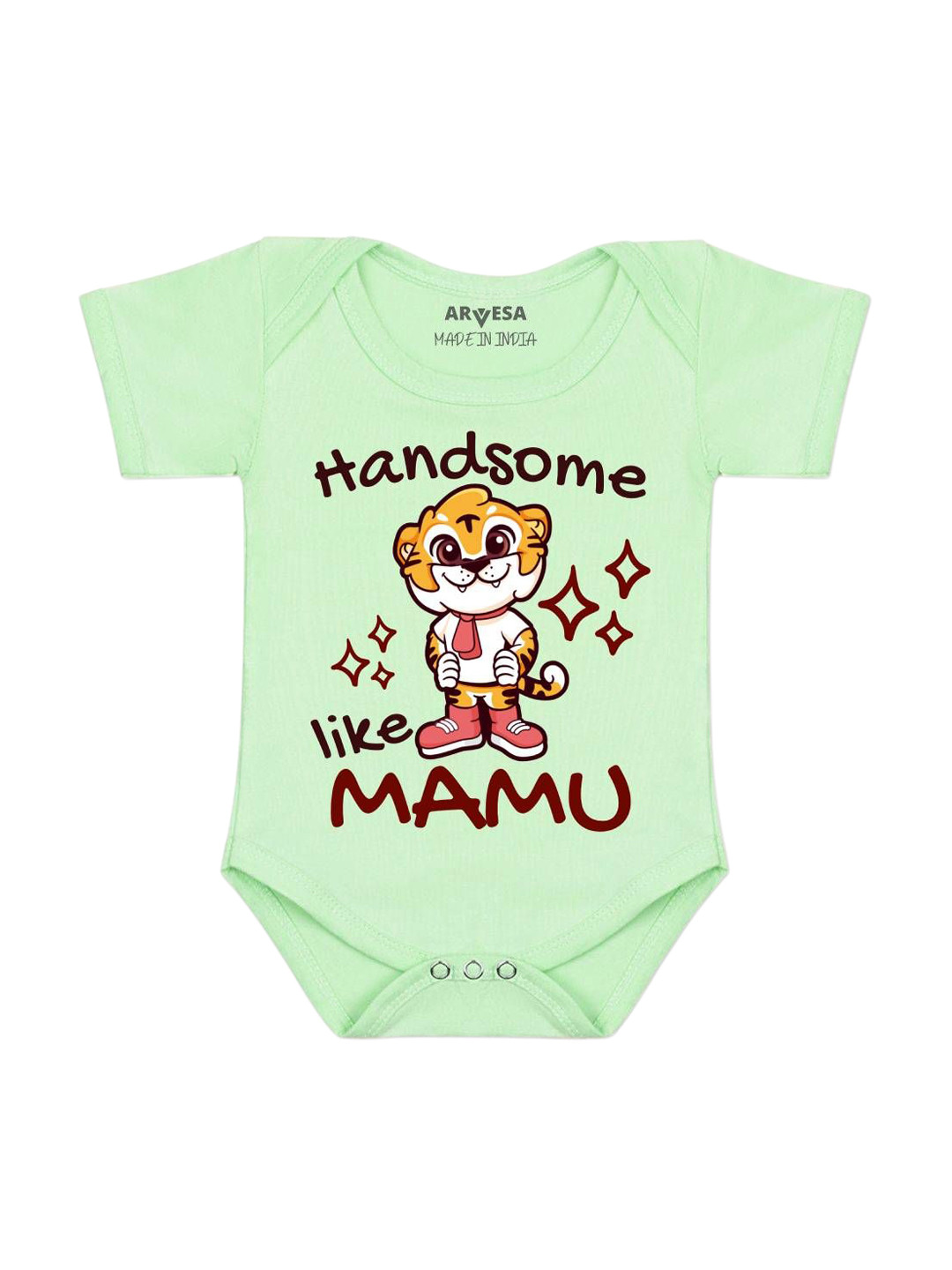 Arvesa Handsome Like Mamu Printed Bodysuit