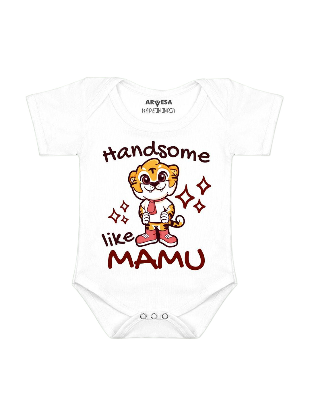 Arvesa Handsome Like Mamu Printed Bodysuit