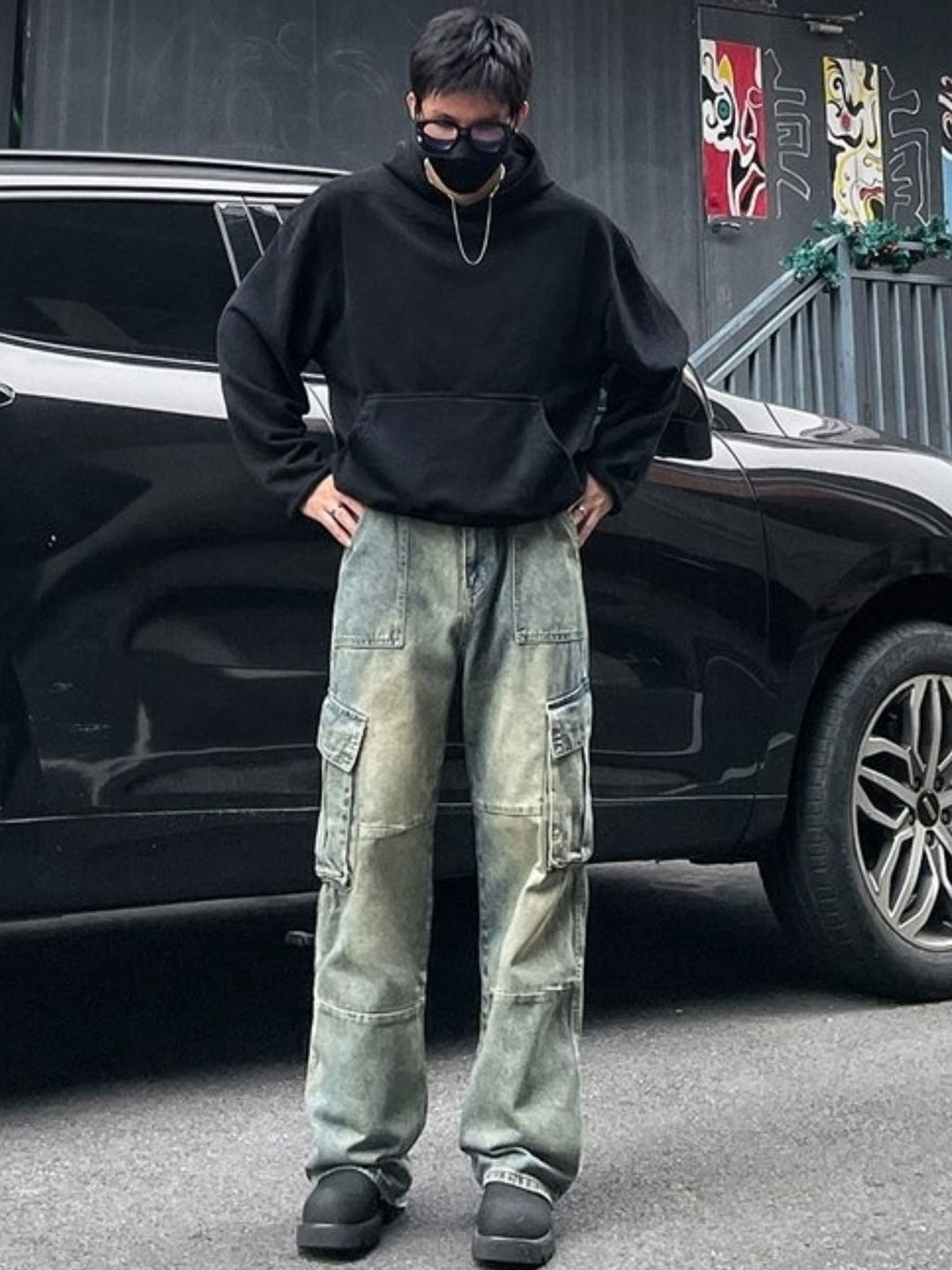 KPOP Men Cotton Original Cargo Styles Trousers