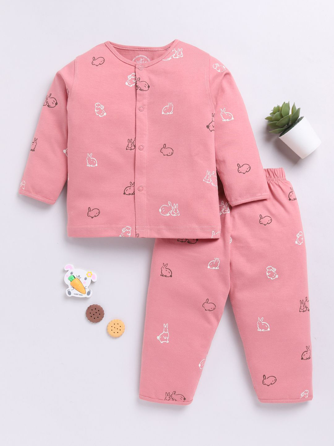 Clt.s Unisex Kids Animal Printed Shirt Pyjamas Night suit