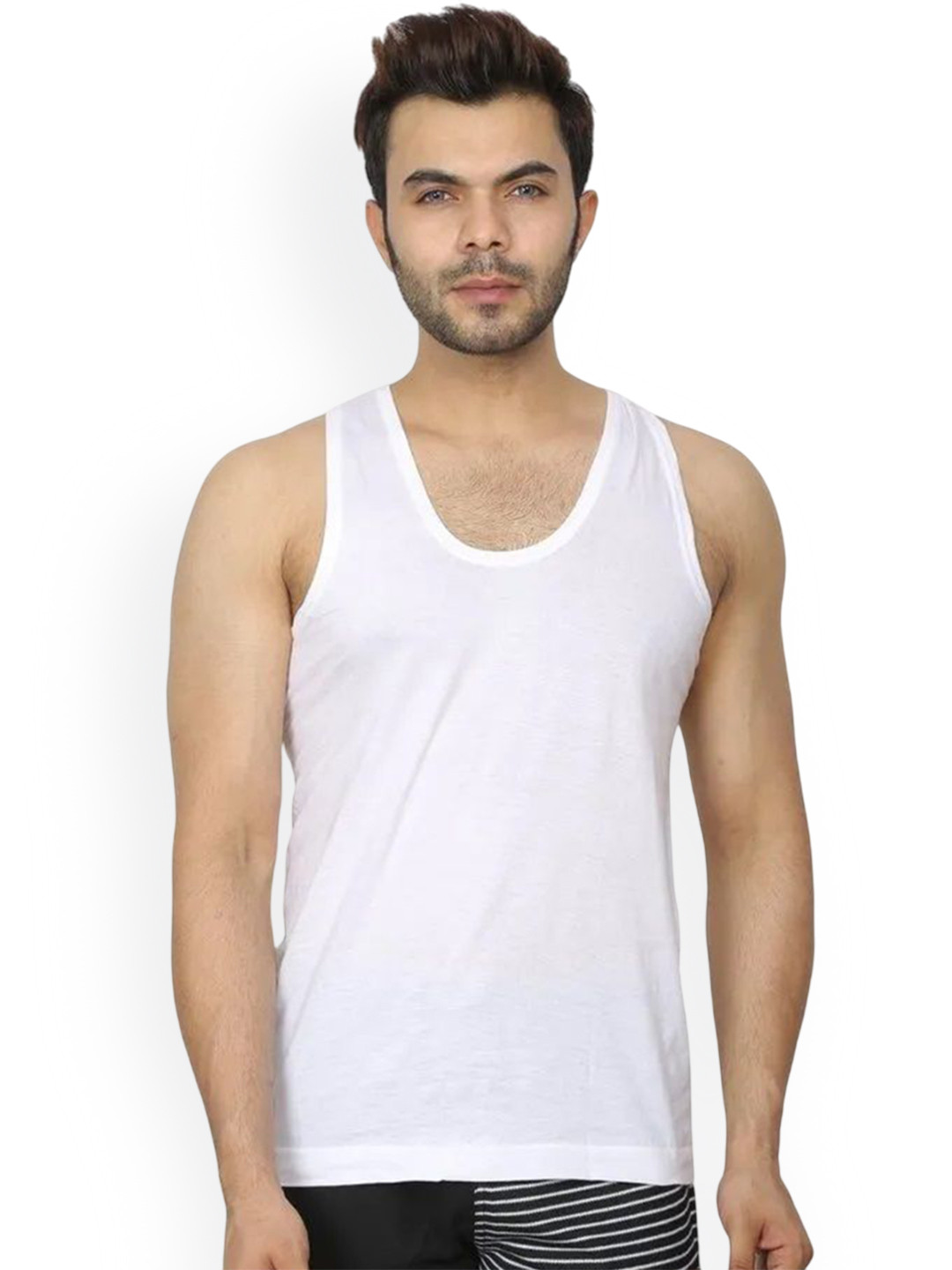 WellFitLook Pure Cotton Basic Vest MYN-VEST-RN(W)-P1_XS