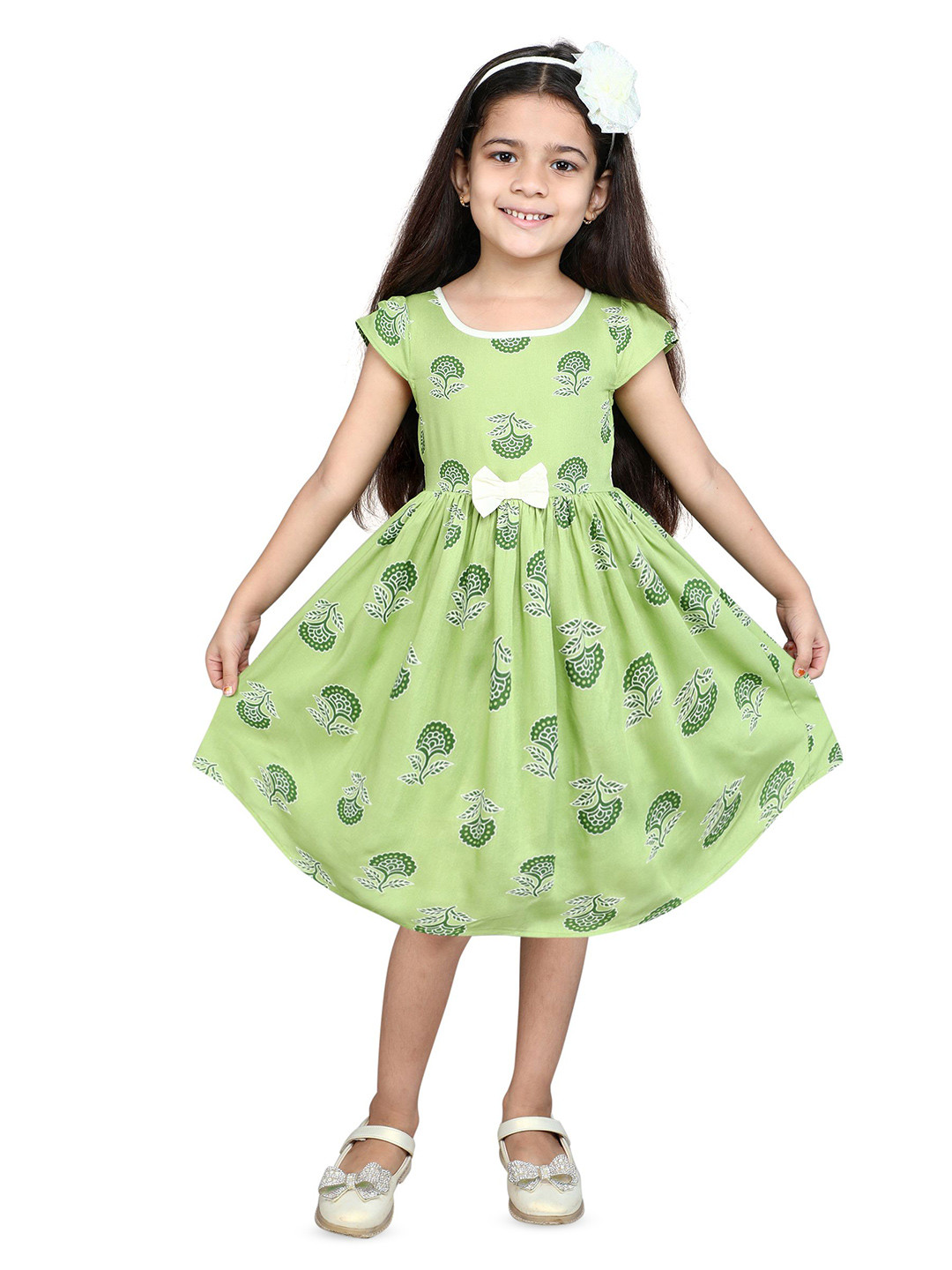Funshine Girls Floral Print Fit & Flare Dress