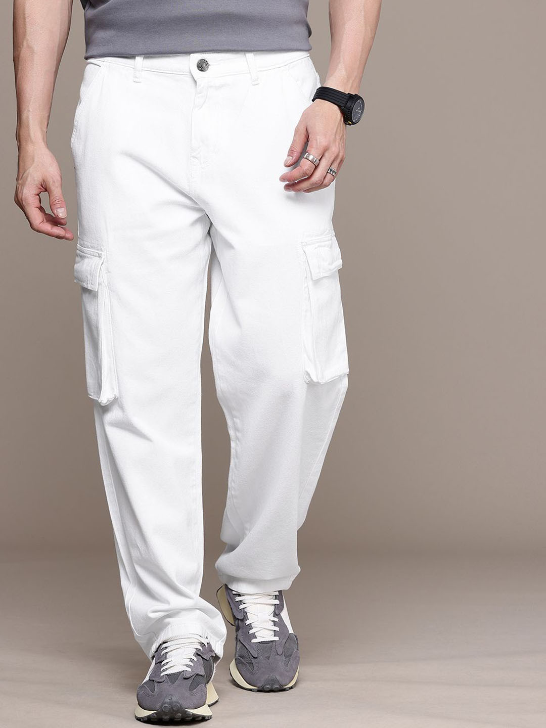 MARK VIEW Men Classic Mid-Rise Baggy Stretchable Jeans