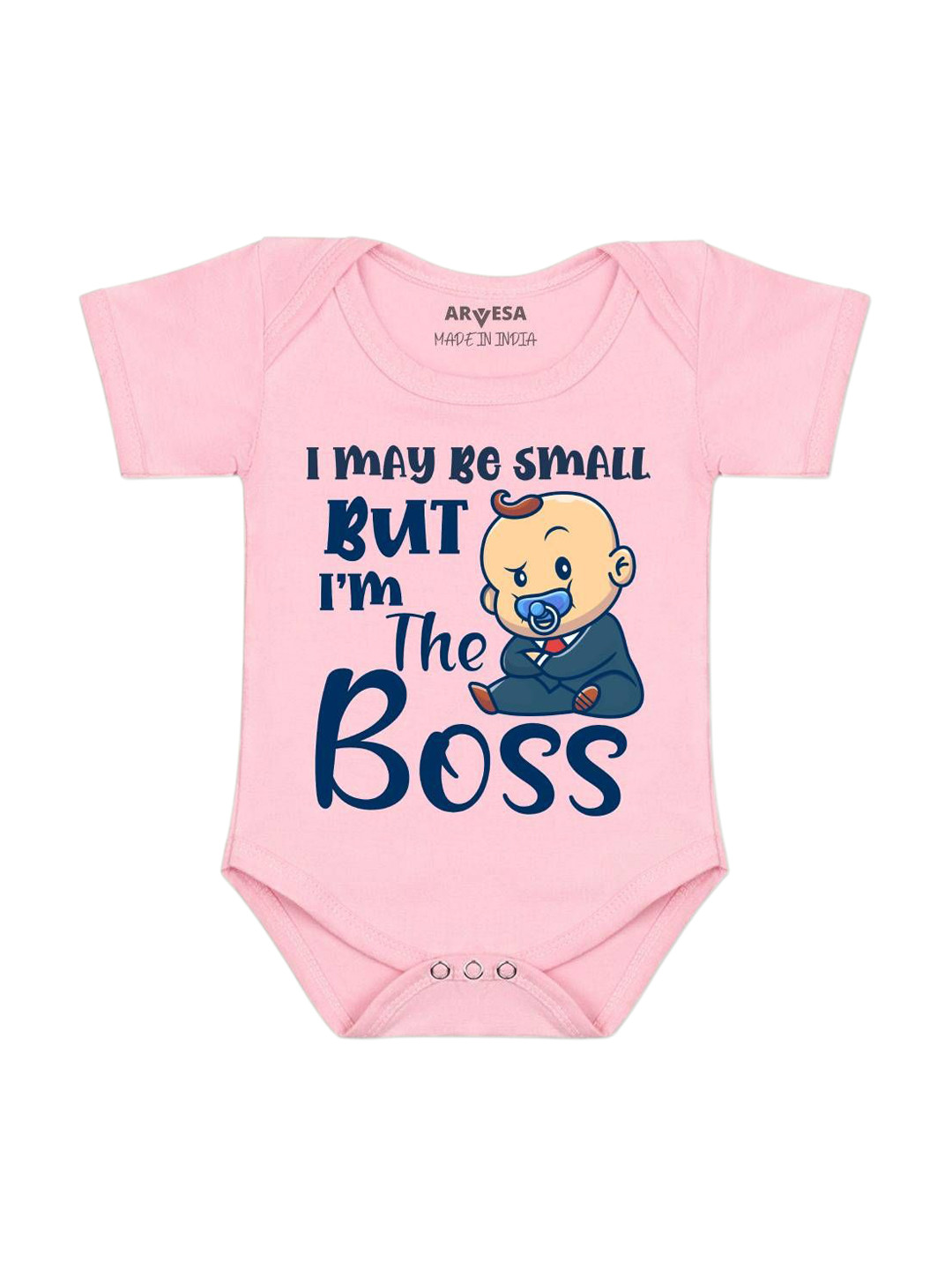 Arvesa I may Be Small But I am Boss Printed Bodysuit