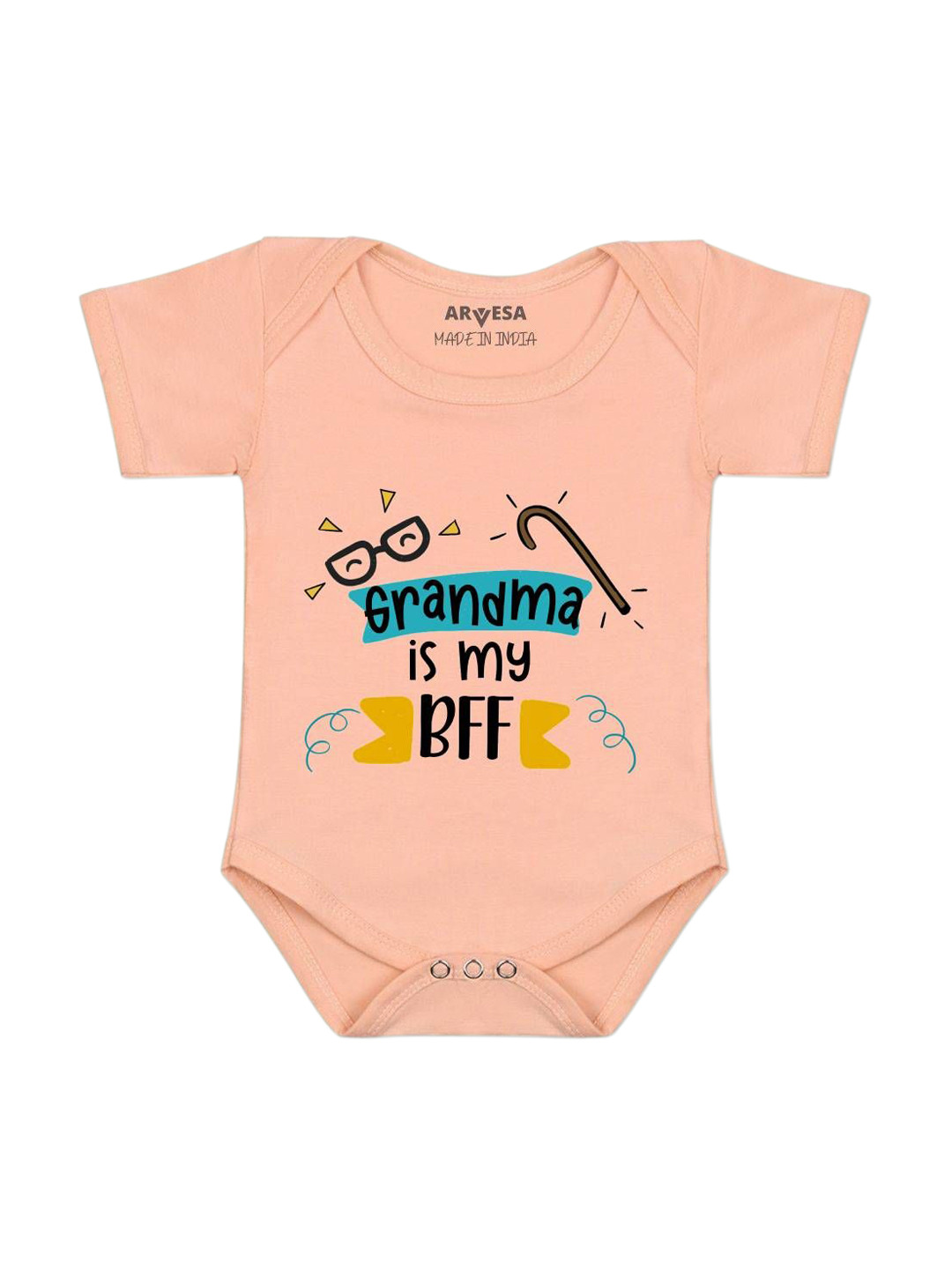 Arvesa Grandma Is My BFF Printed Bodysuit