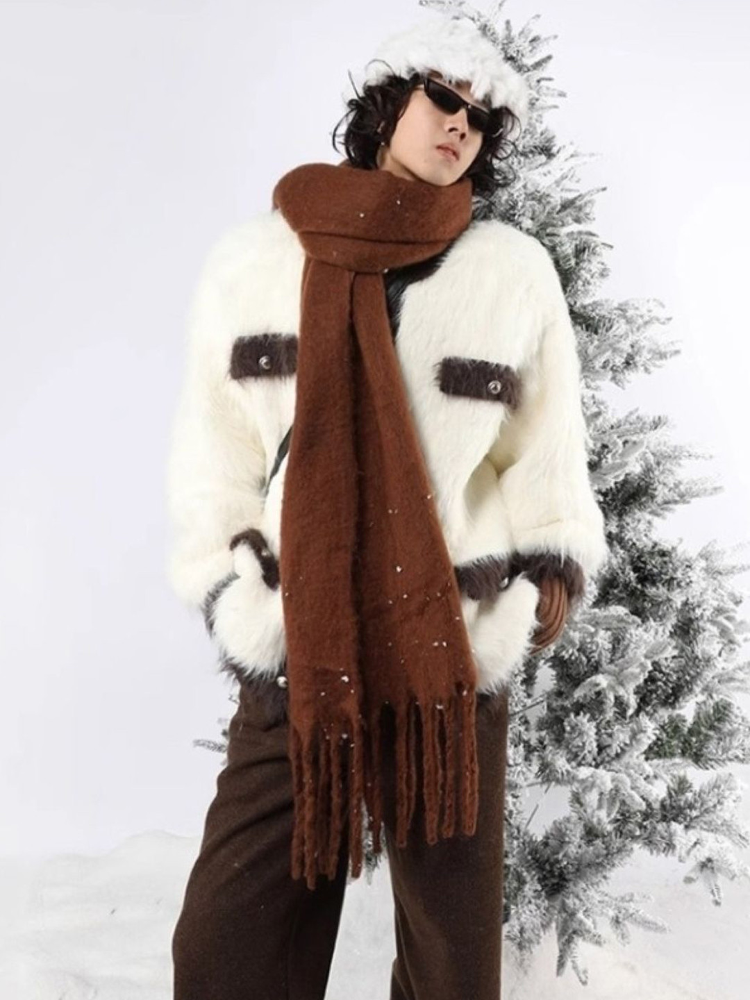 KPOP Men Round Neck Long Sleeves Colourblocked