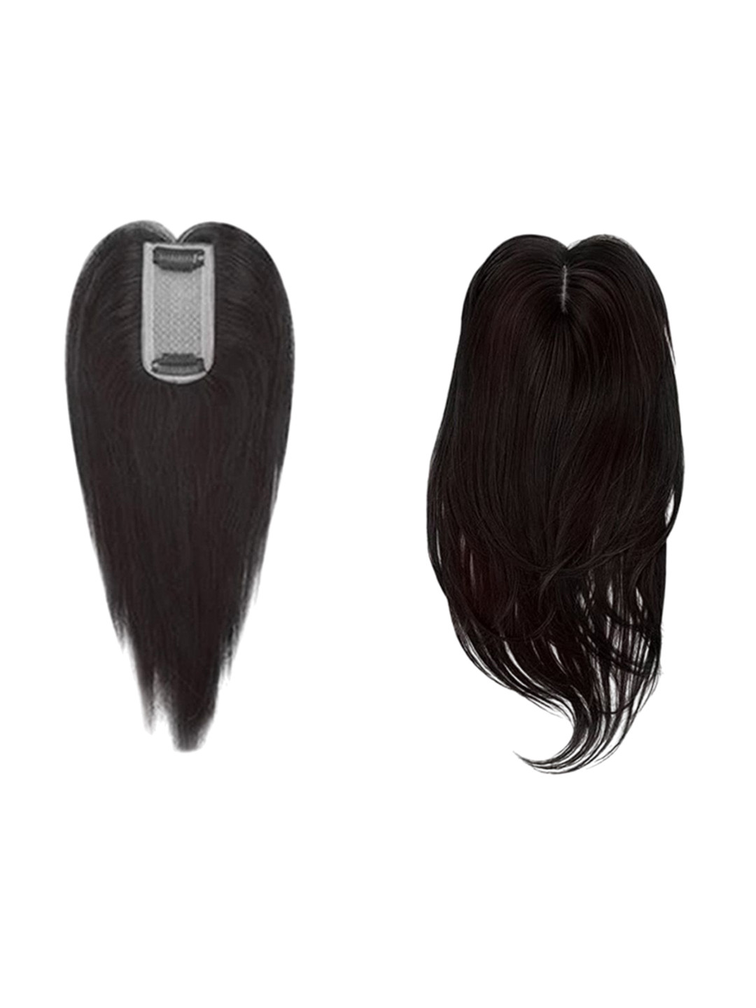 VIEWS 2-Clip In Straight Scalp Topper Hair Extension- Brown- 22 Inch