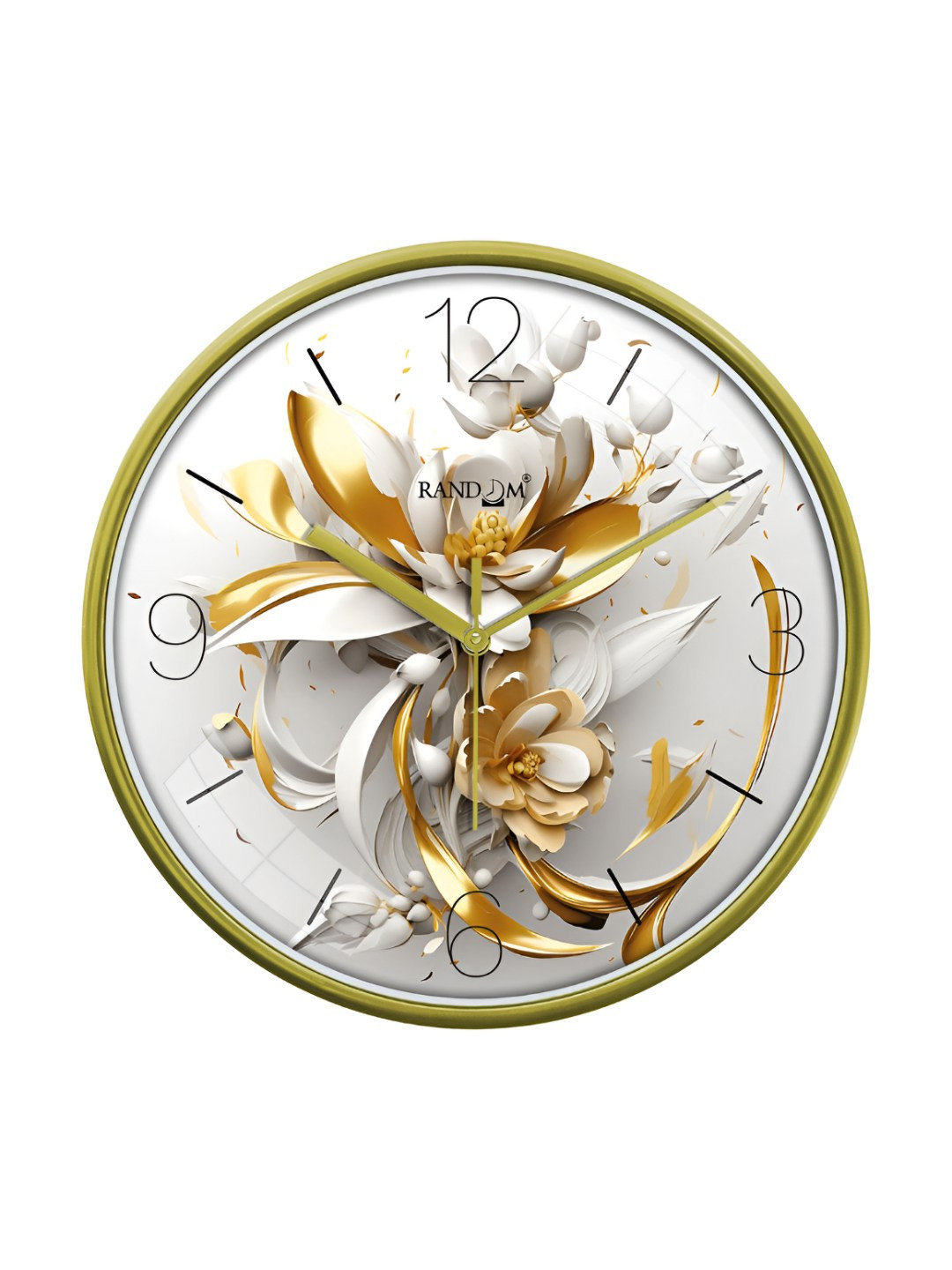 RANDOM Black & White Printed Traditional Round Shaped Wall Clock