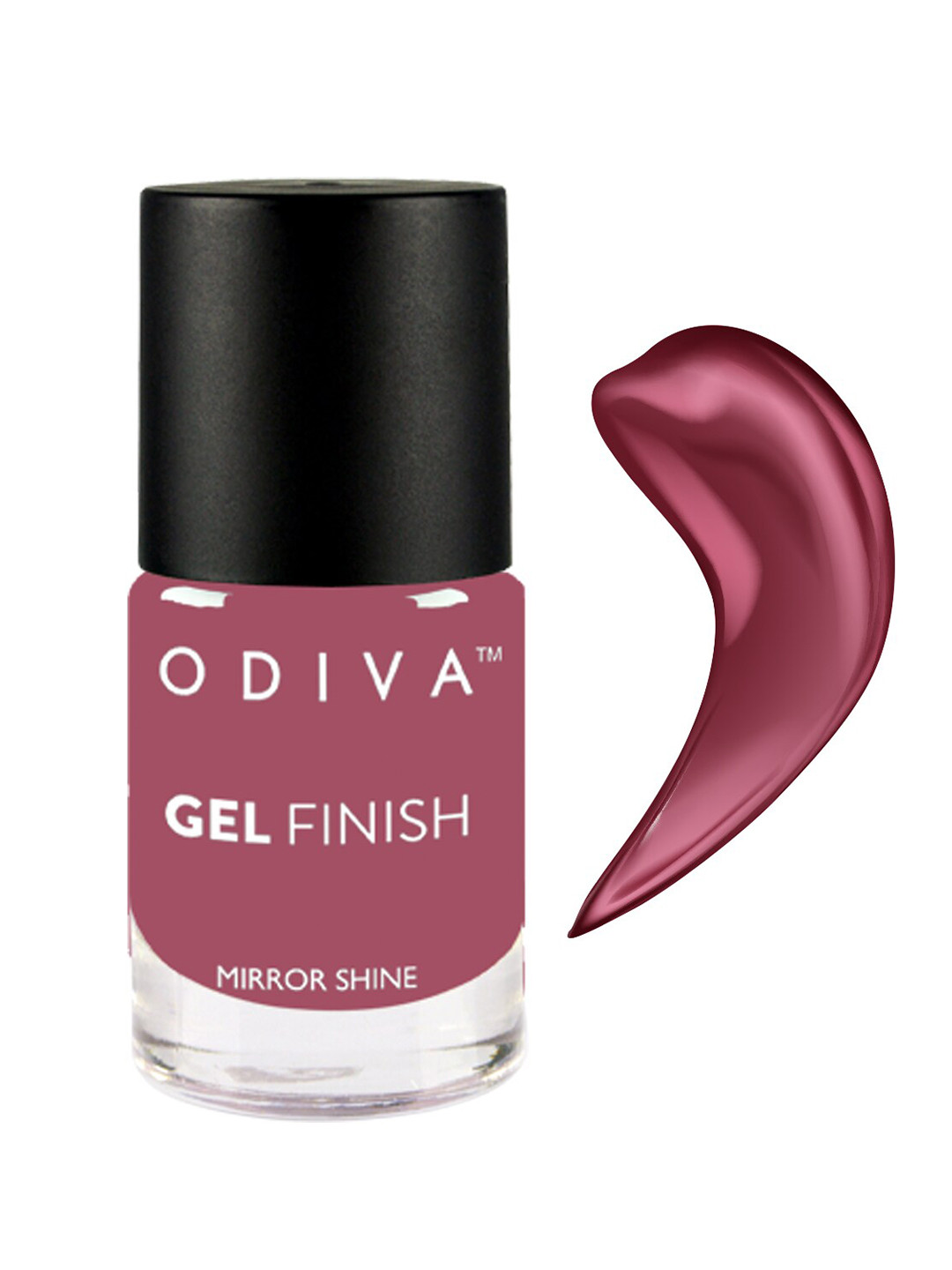 ODIVA Mirror Shine Gel Finish Long-Wearing Nail Polish 11ml - Fairy Pink 30
