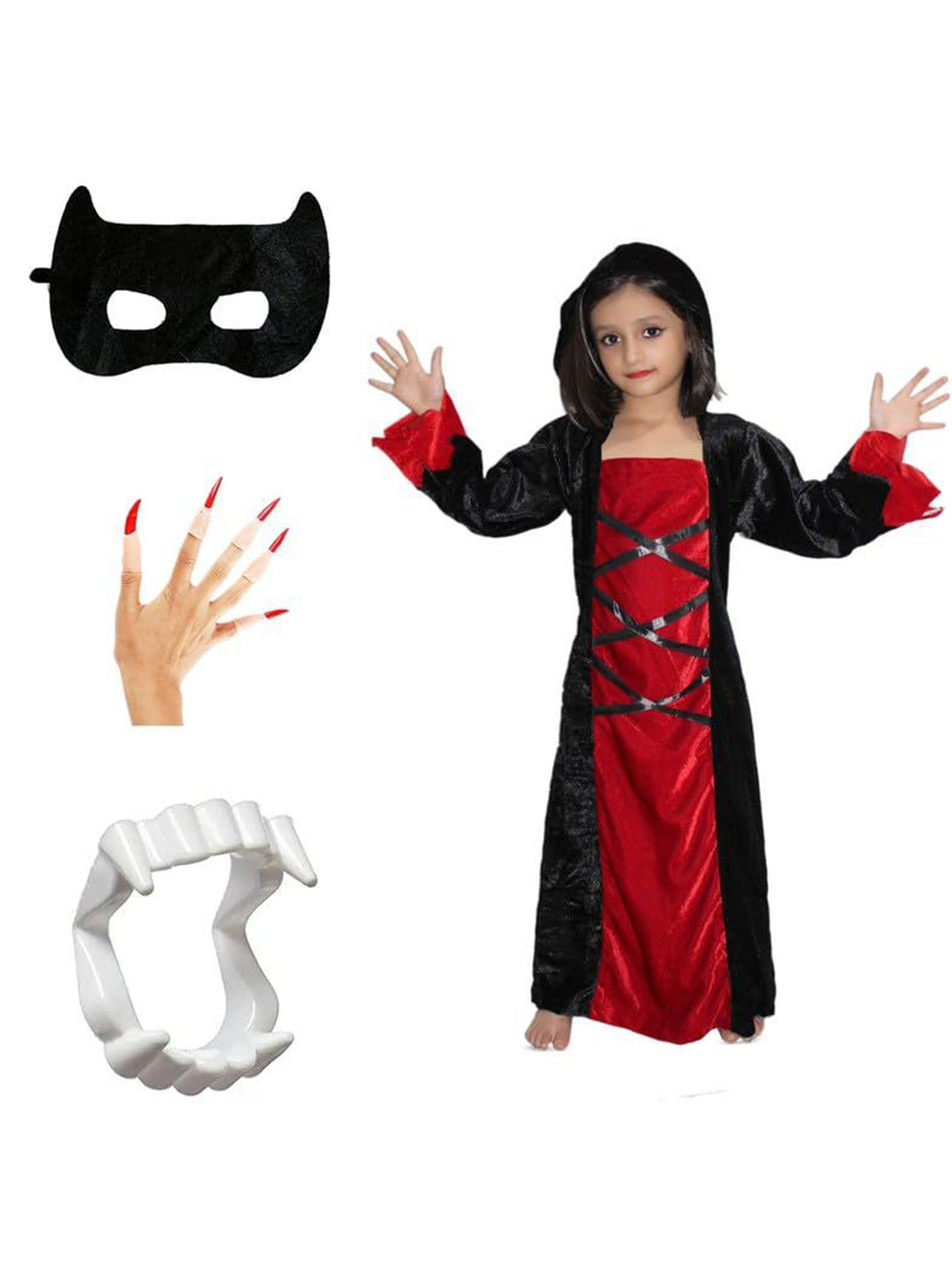 Kaku Fancy dresses Girls Halloween Cosplay Witch Costume