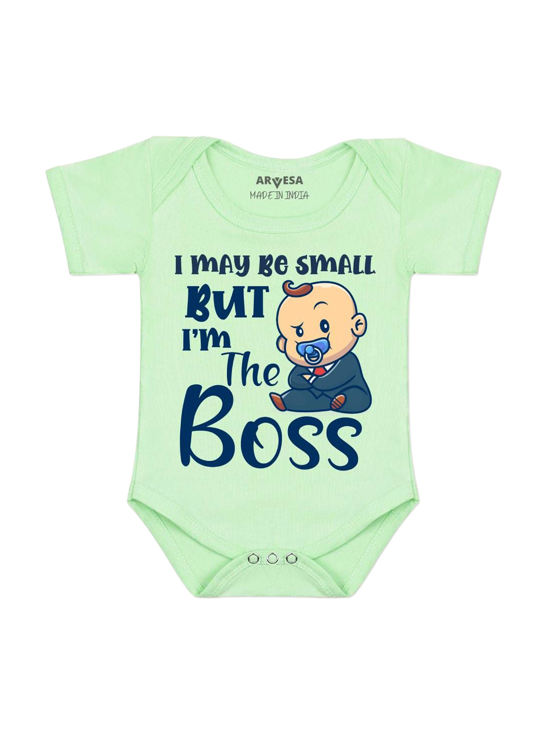 Arvesa I may Be Small But I am Boss Printed Bodysuit