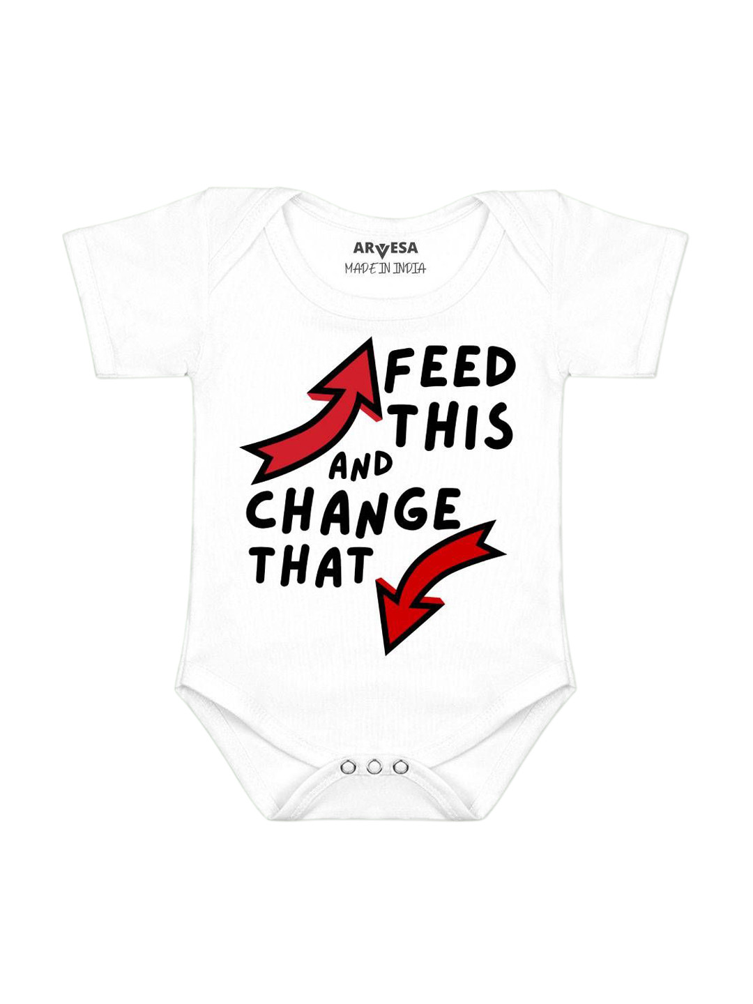 Arvesa Feed This & Change This Printed Bodysuit