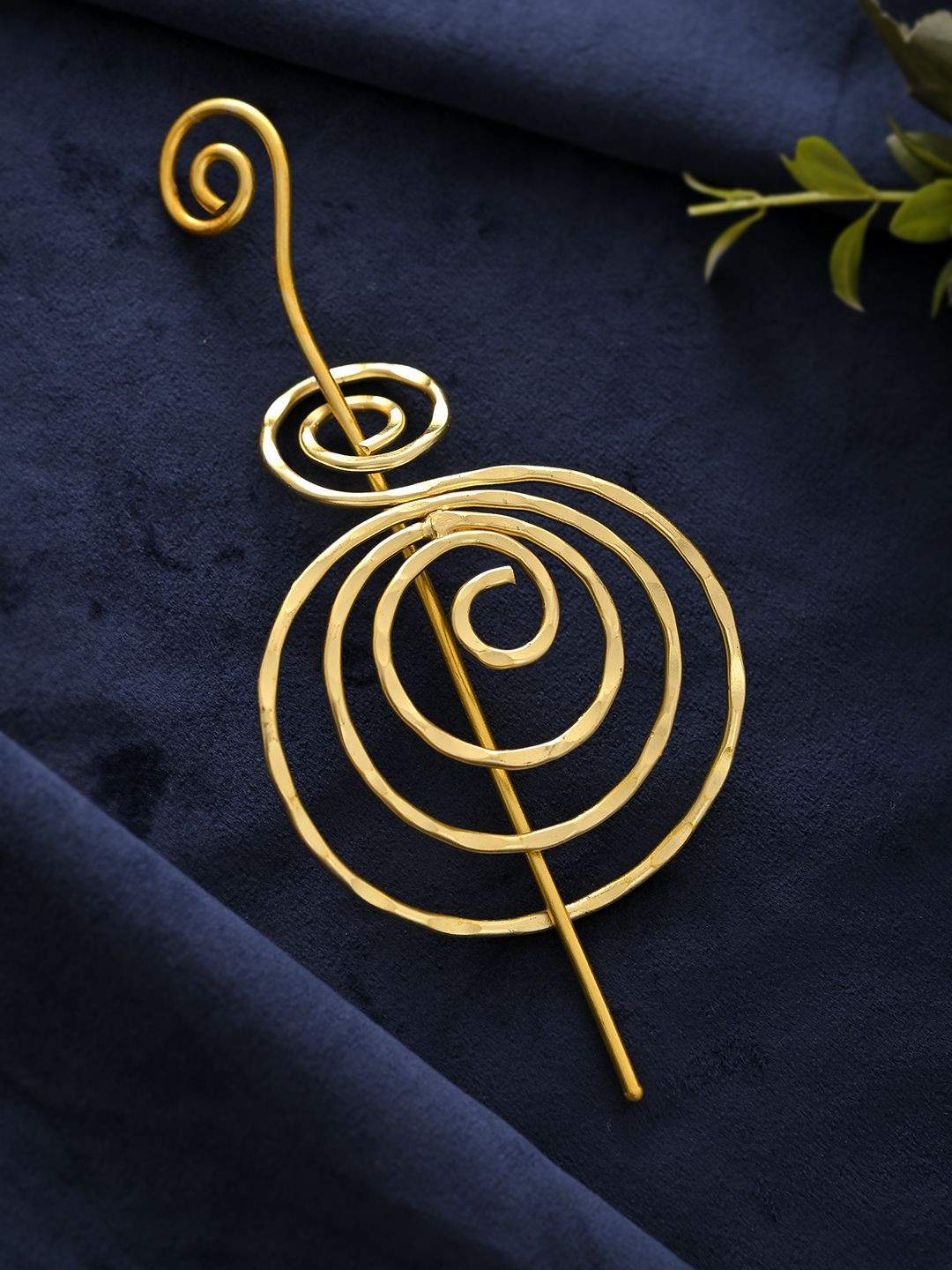 Silvermerc Women Gold Spiral Hair Accessory