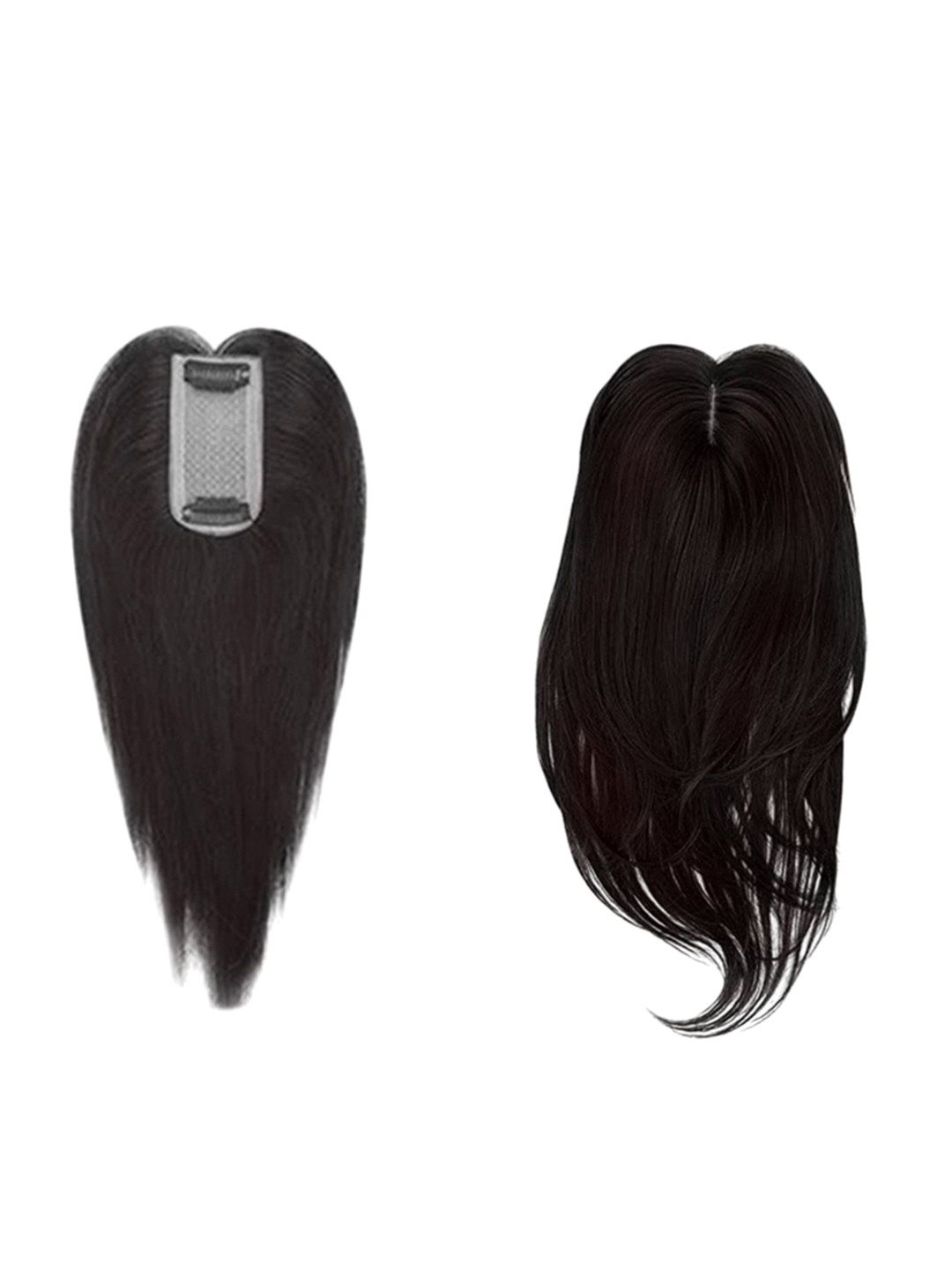 VIEWS Clip In Straight Scalp Topper Hair Extensions- Brown - 22 Inch