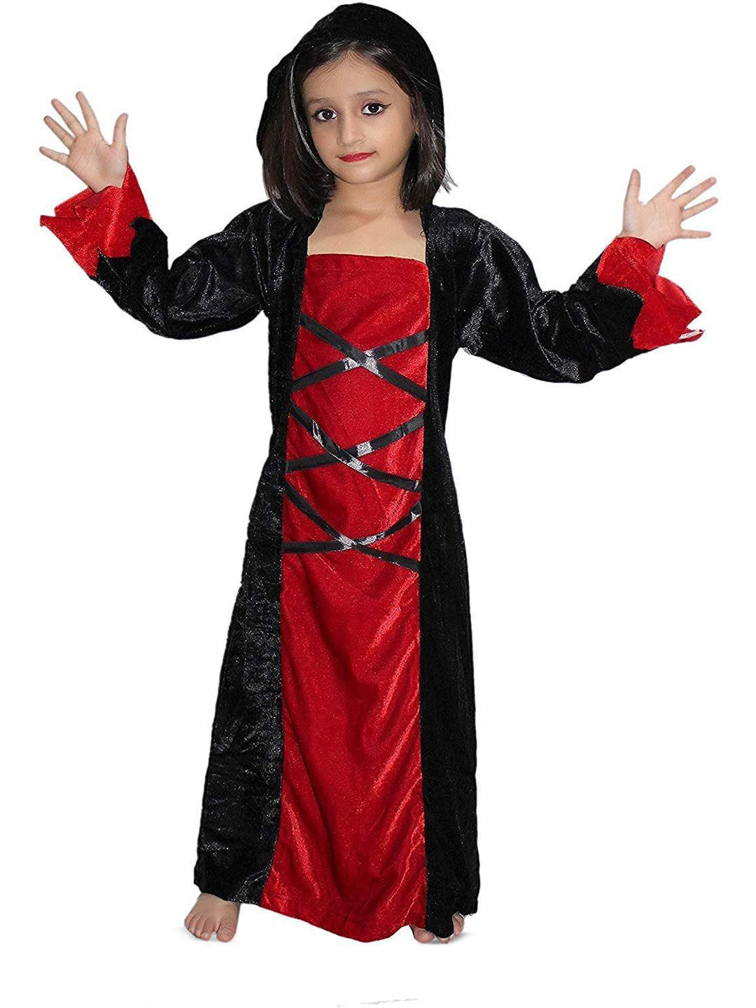 Kaku Fancy dresses Girls Halloween Witch Hood Dressess