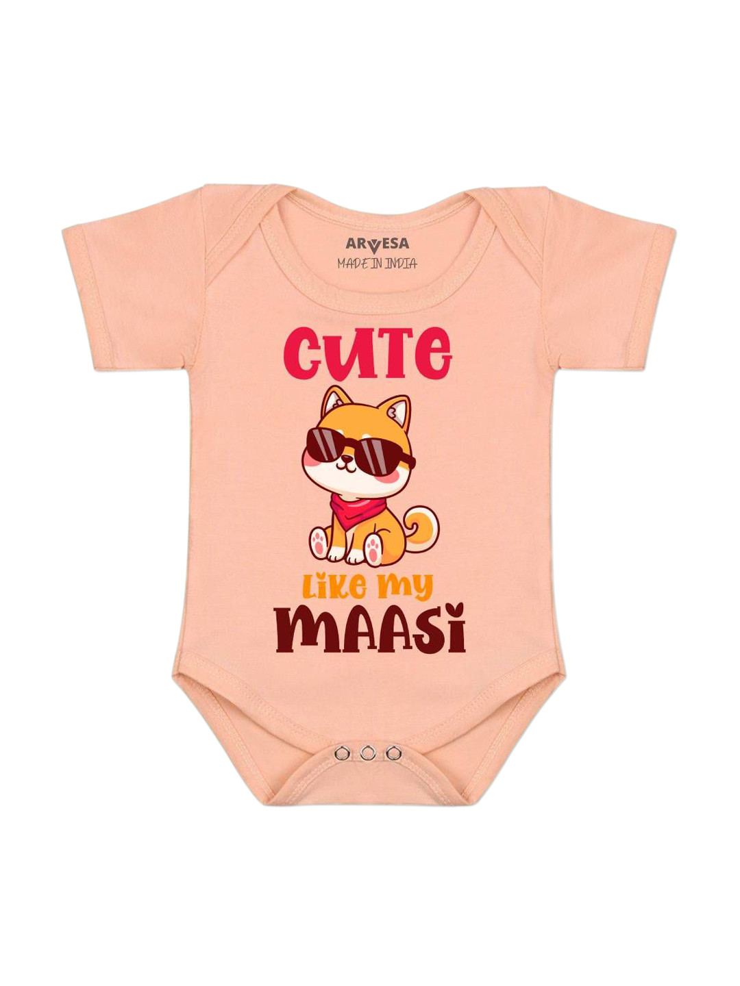 Arvesa Cute Like My Maasi Printed Bodysuit