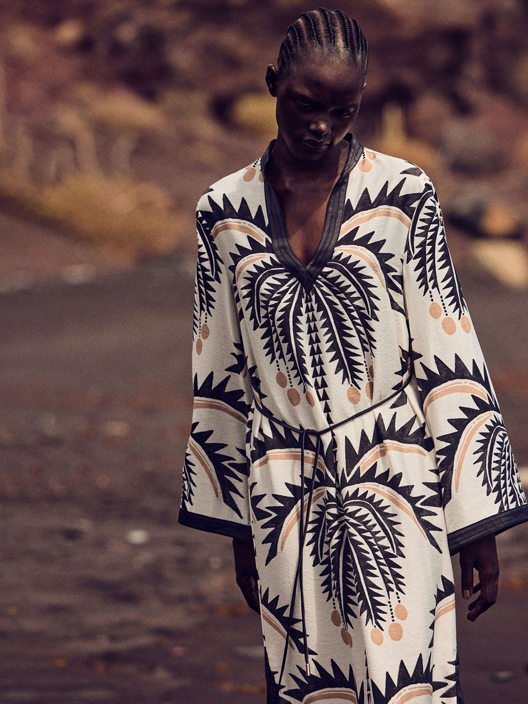 H&M Tie-Belt Tunic Dress