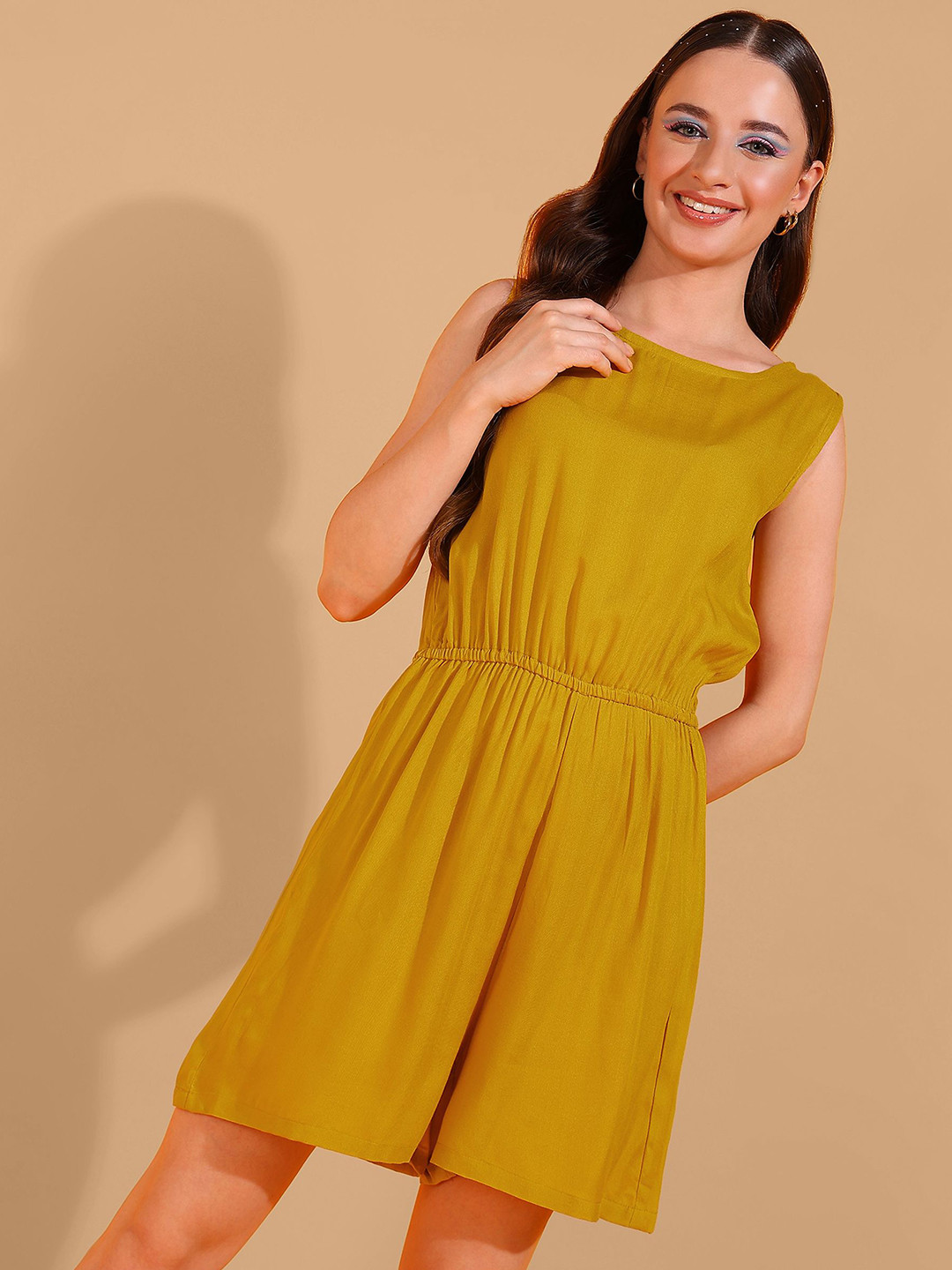 Me Craft Women Cotton Sleeveless Jumpsuit