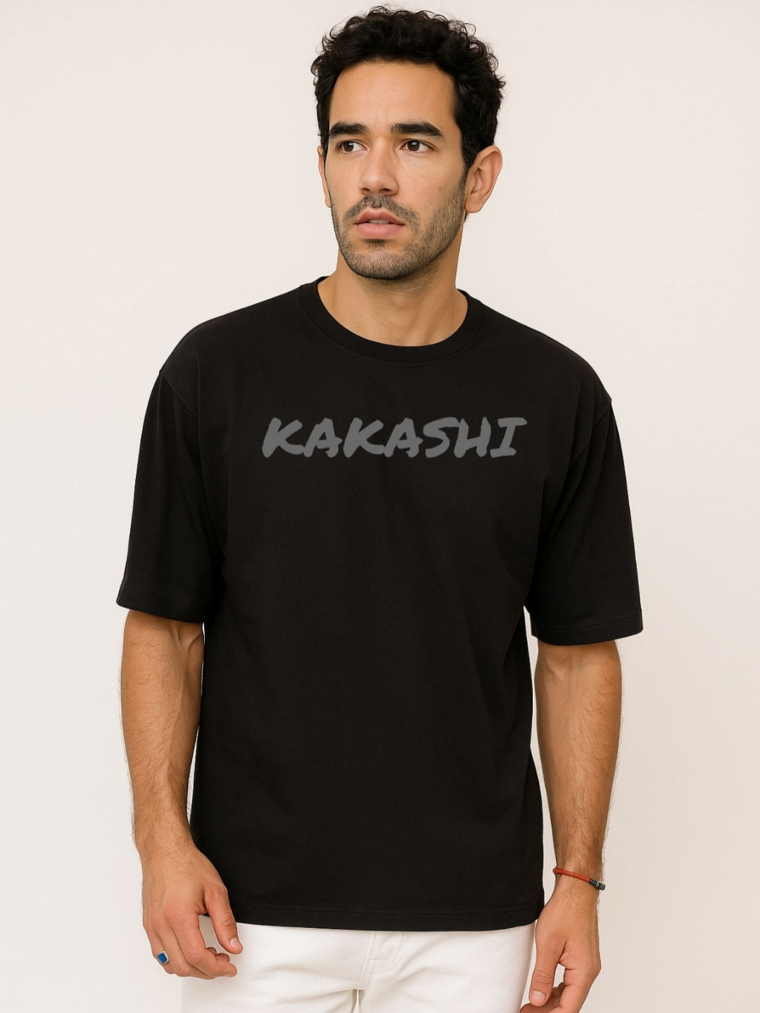 Be Crazy Kakashi Anime Printed Oversized Cotton T-shirt