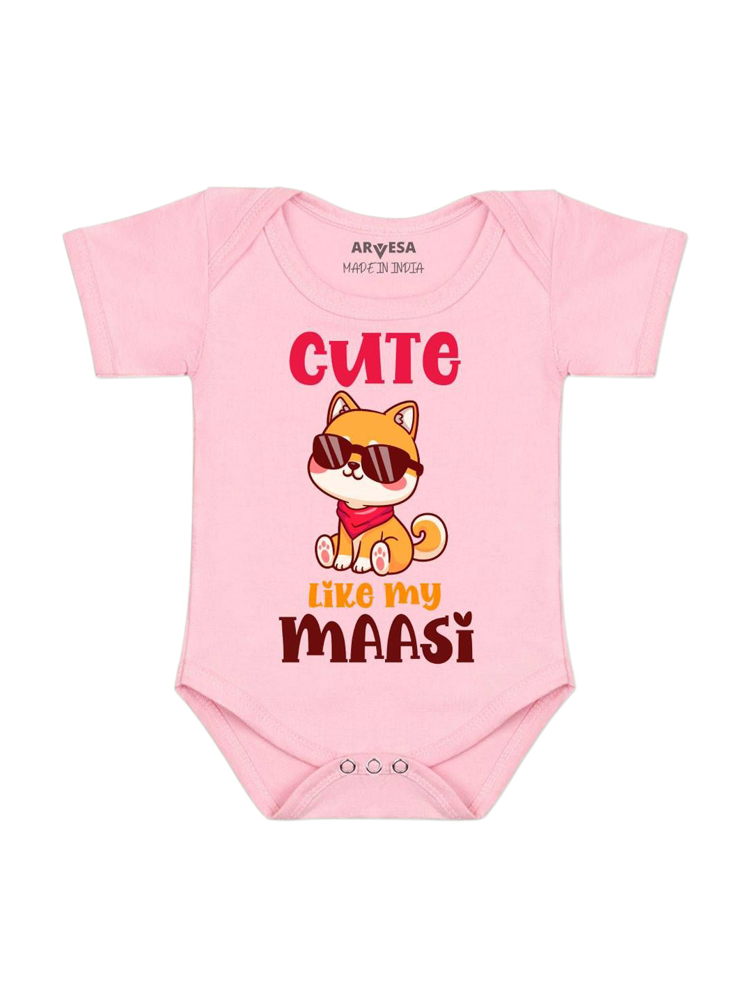 Arvesa Cute Like My Maasi Printed Bodysuit