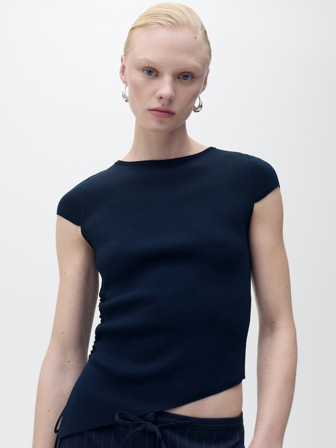MANGO Boat Neck Asymmetric Top