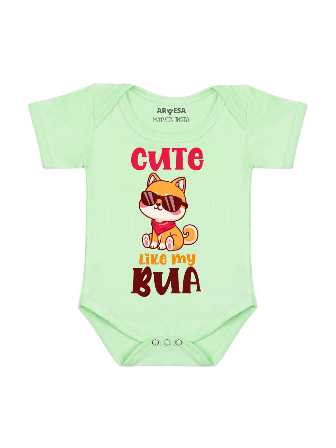 Arvesa Cute Like My Bua Printed Bodysuit