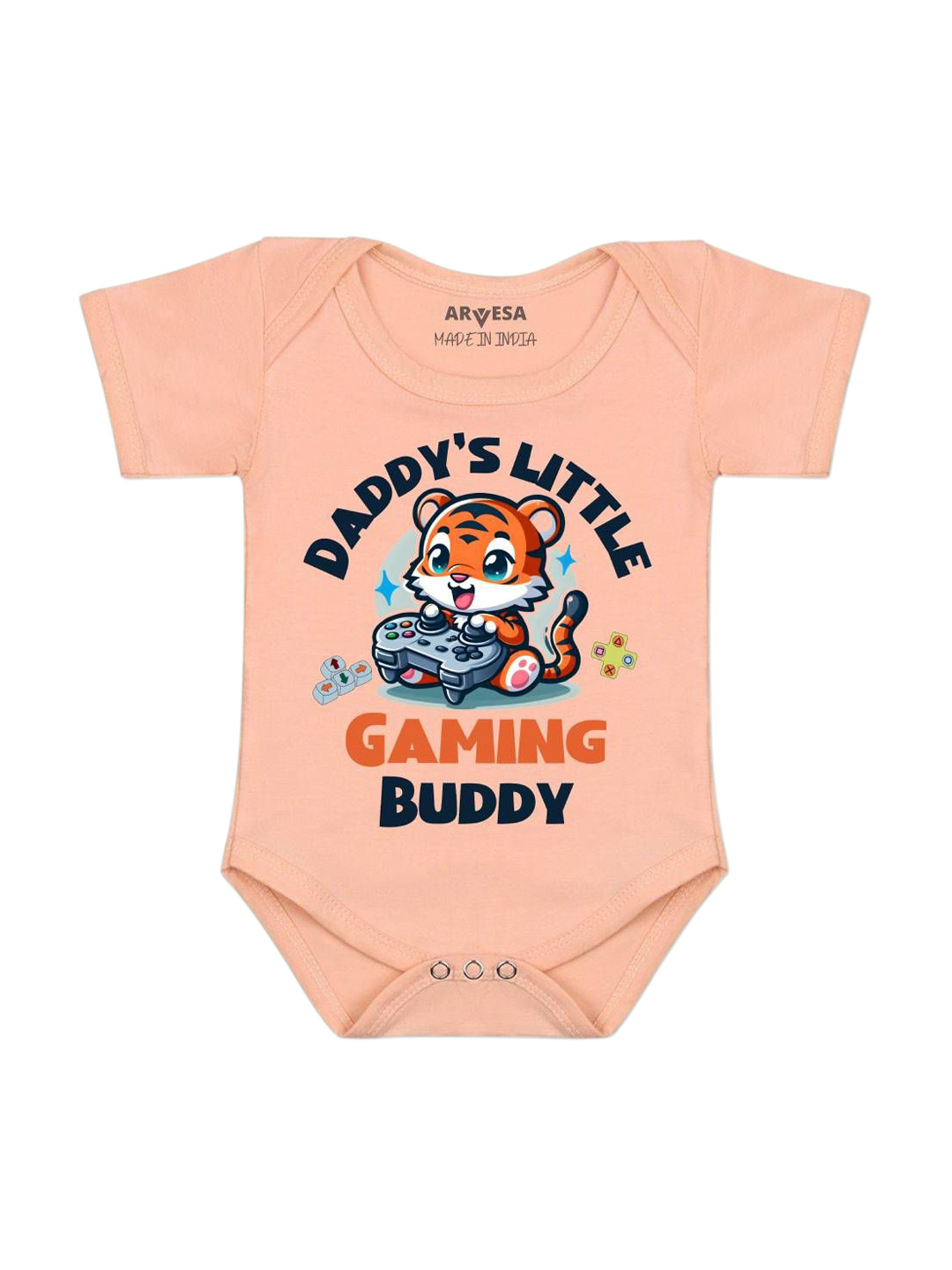 Arvesa Daddy Little Gaming Buddy Printed Bodysuit