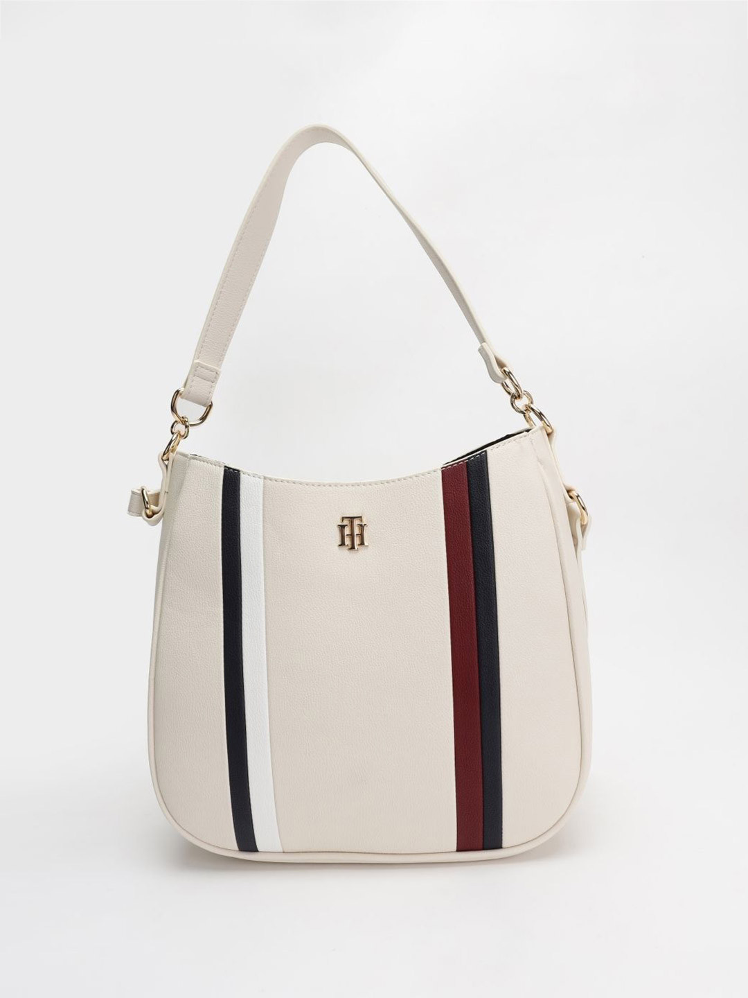 Tommy Hilfiger Women Striped Structured Handheld Bag
