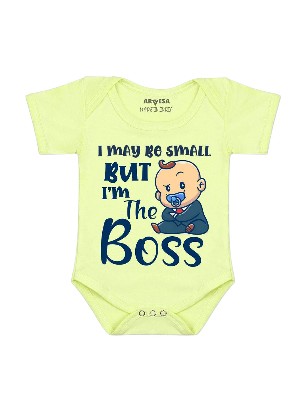 Arvesa I may Be Small But I am Boss Printed Bodysuit