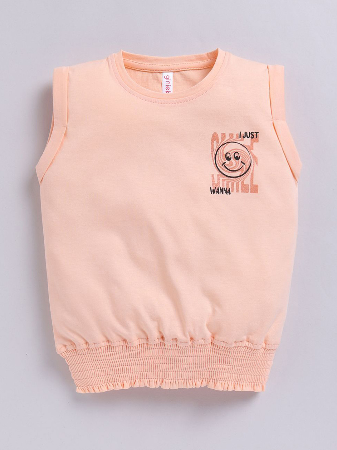 giniekids Girl Print Round Neck Sleeveless Top