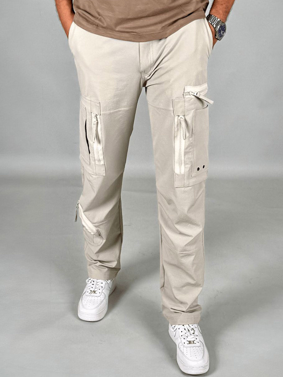 TIFTON Men Mid-Rise Regular Fit Cargos Trouse
