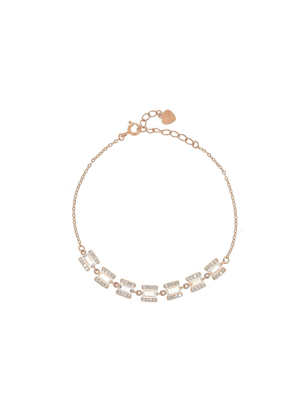 BHIMA 925 Sterling Silver Rose Trendy Twists Bracelet