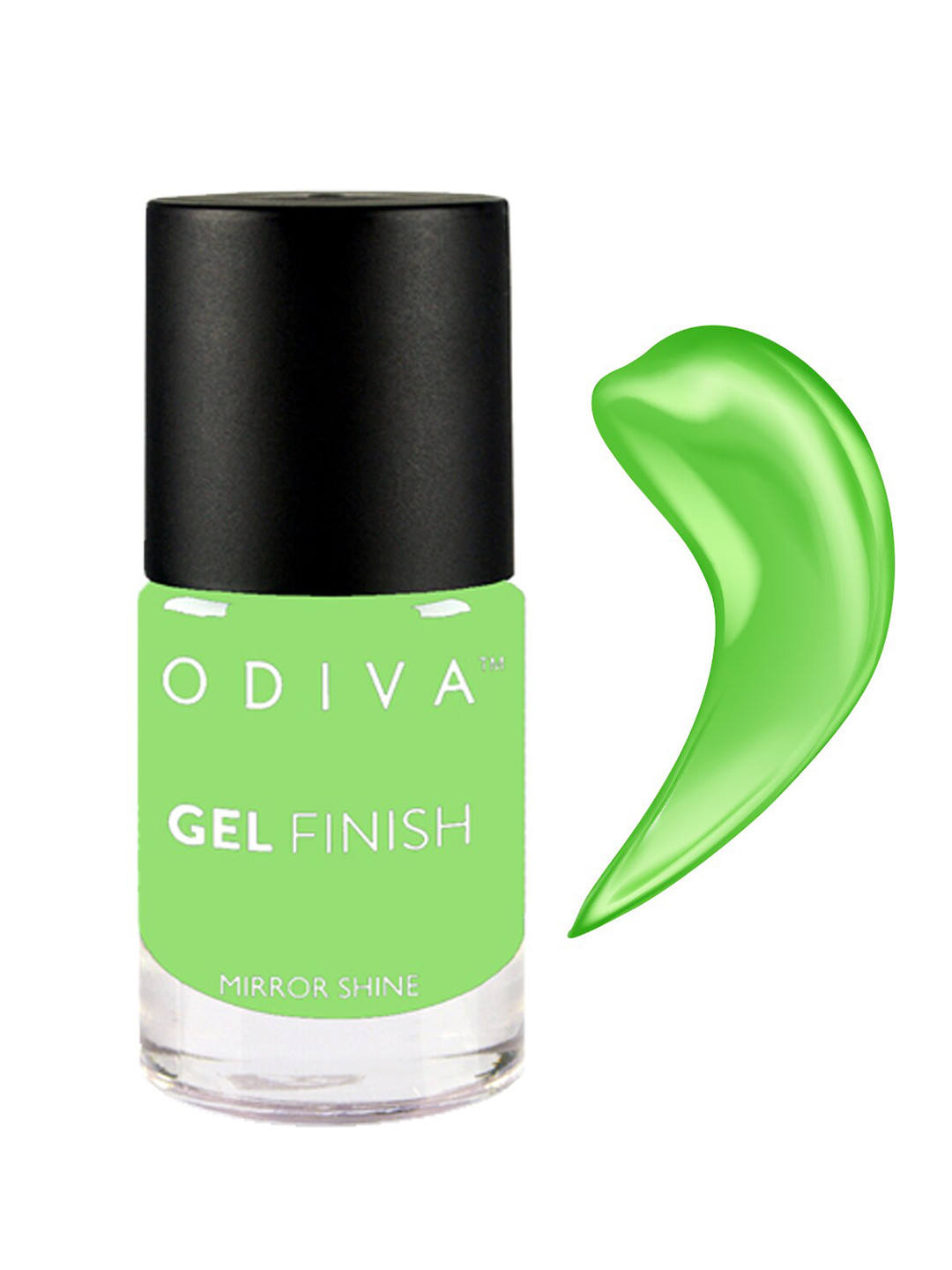 ODIVA Mirror Shine Gel Finish Long-Wearing Nail Polish 11ml - Green Apple Vodka 39