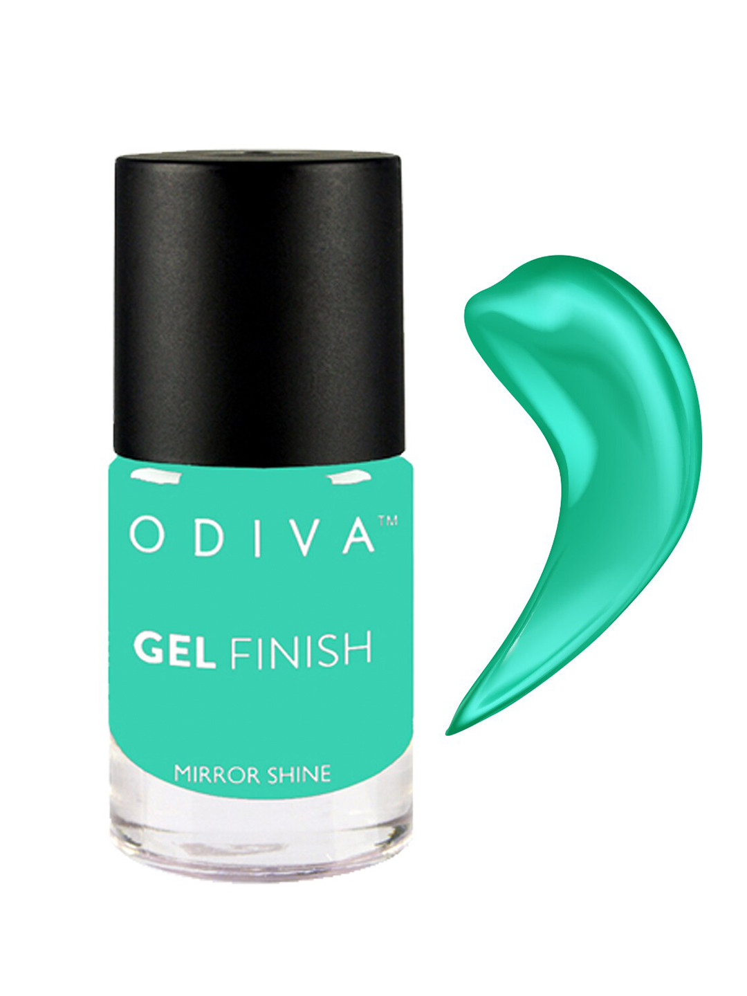 ODIVA Mirror Shine Gel Finish Long-Wearing Nail Polish 11ml - Caribben Story Green 40