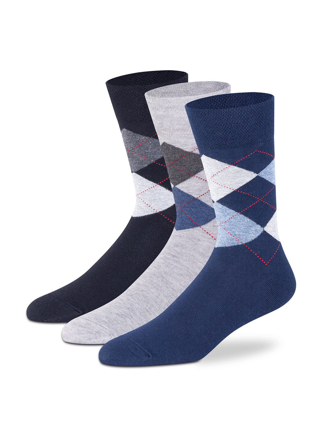 Supersox Pack Of 3 Men Formal Office Calf Socks