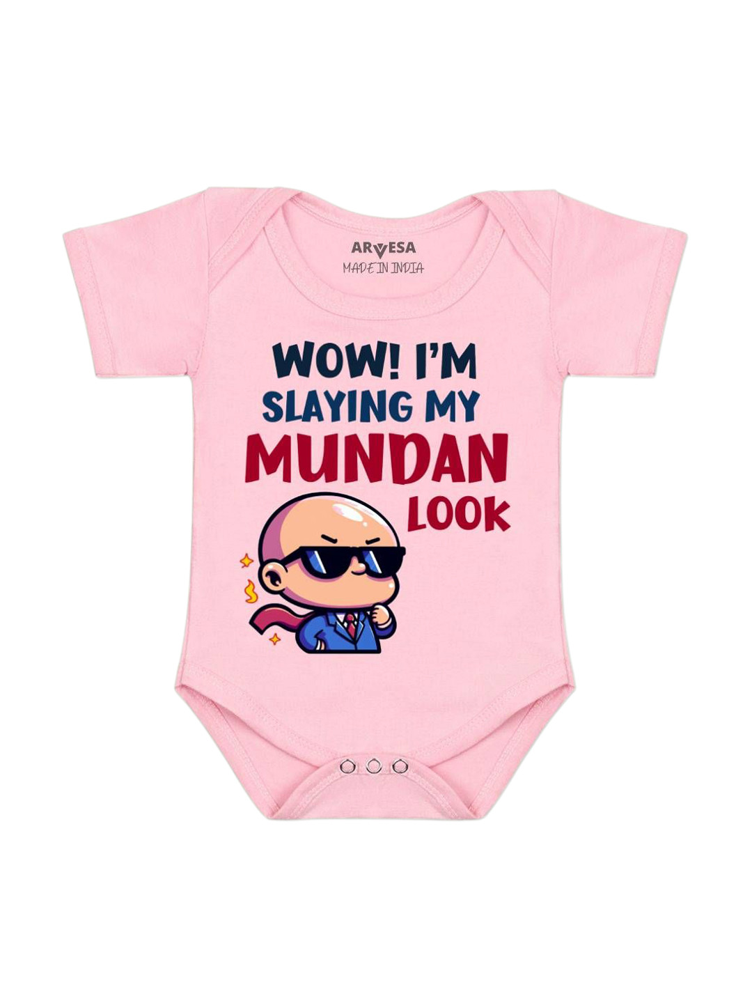 Arvesa Wow! Slaying My Mundan Look Printed Bodysuit