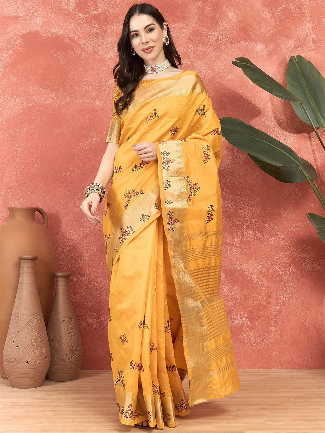 SERONA FABRICS Warli Woven Design Saree