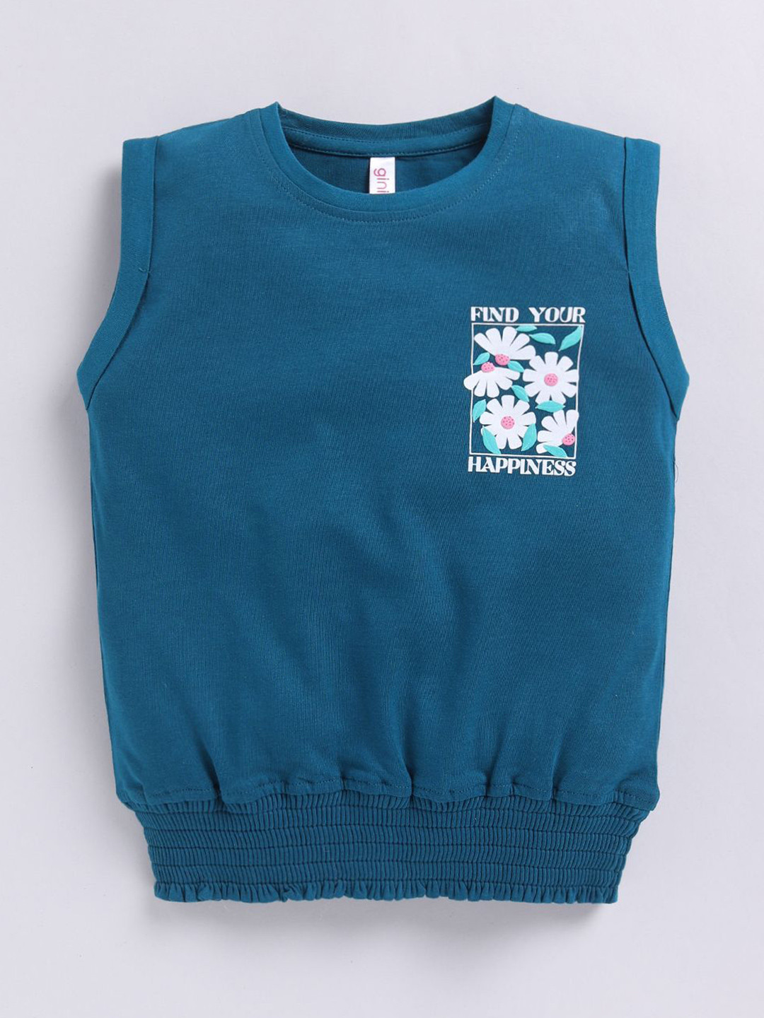 giniekids Girl Round neck sleeveless Print Top