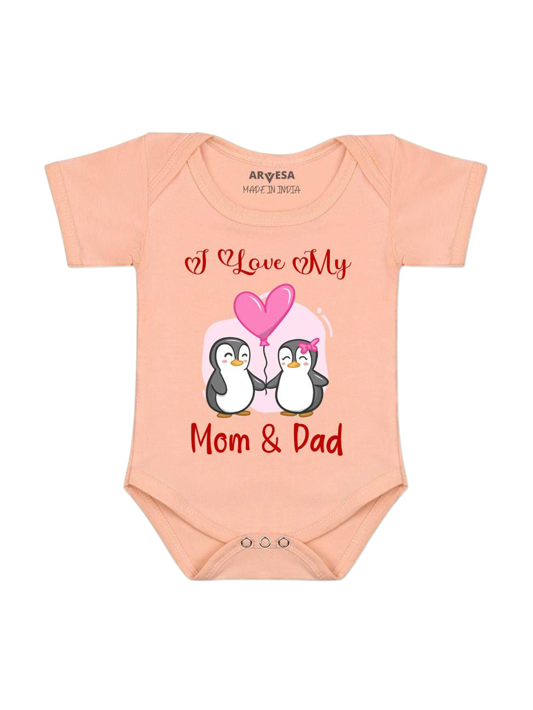 Arvesa I love My Mom and Dad Printed Bodysuit